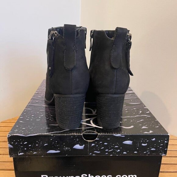 Browns Shoes Exclusive Artica Ankle Boots, Black Nubuck, Size 7, Waterproof - Picture 4 of 6